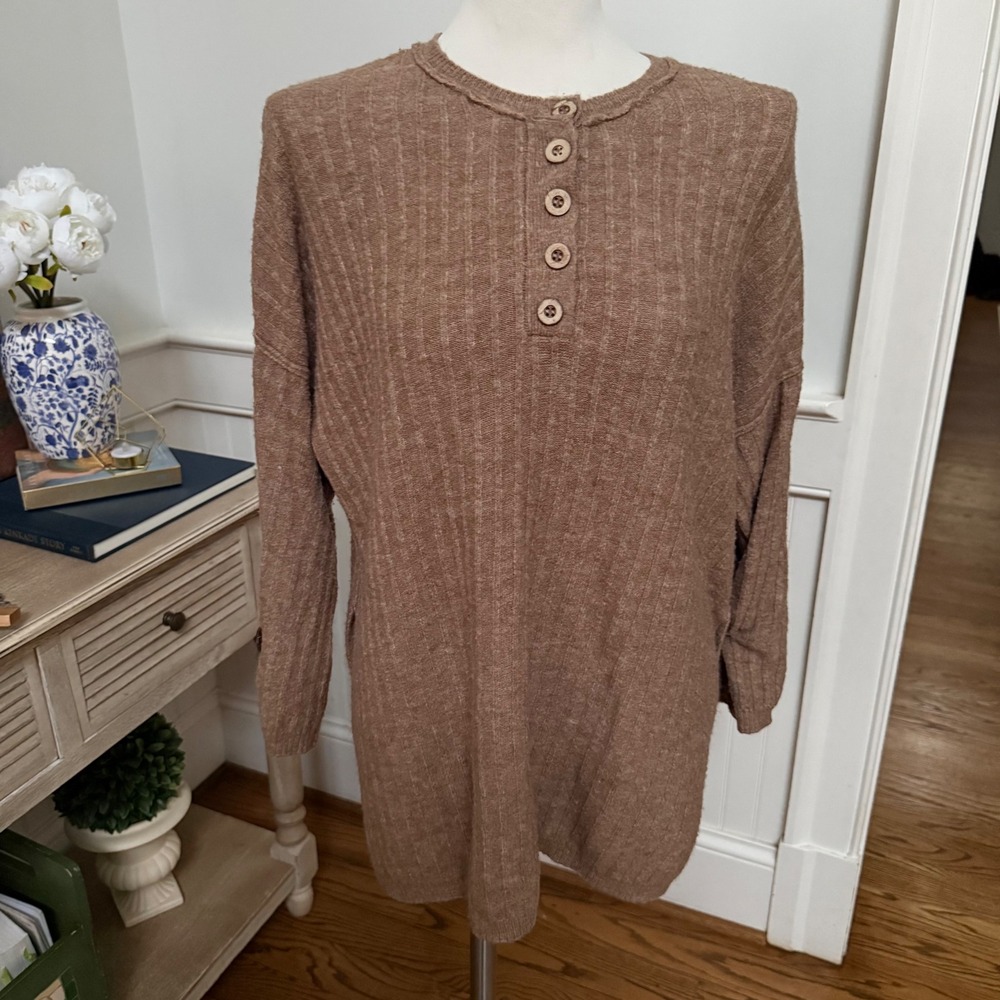 Womens‎ FREE PEOPLE INTIMATELY FREE SWEATER DRESS TUNIC LOUNGEWEAR Army Small